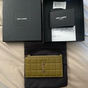 YSL zipper card holder